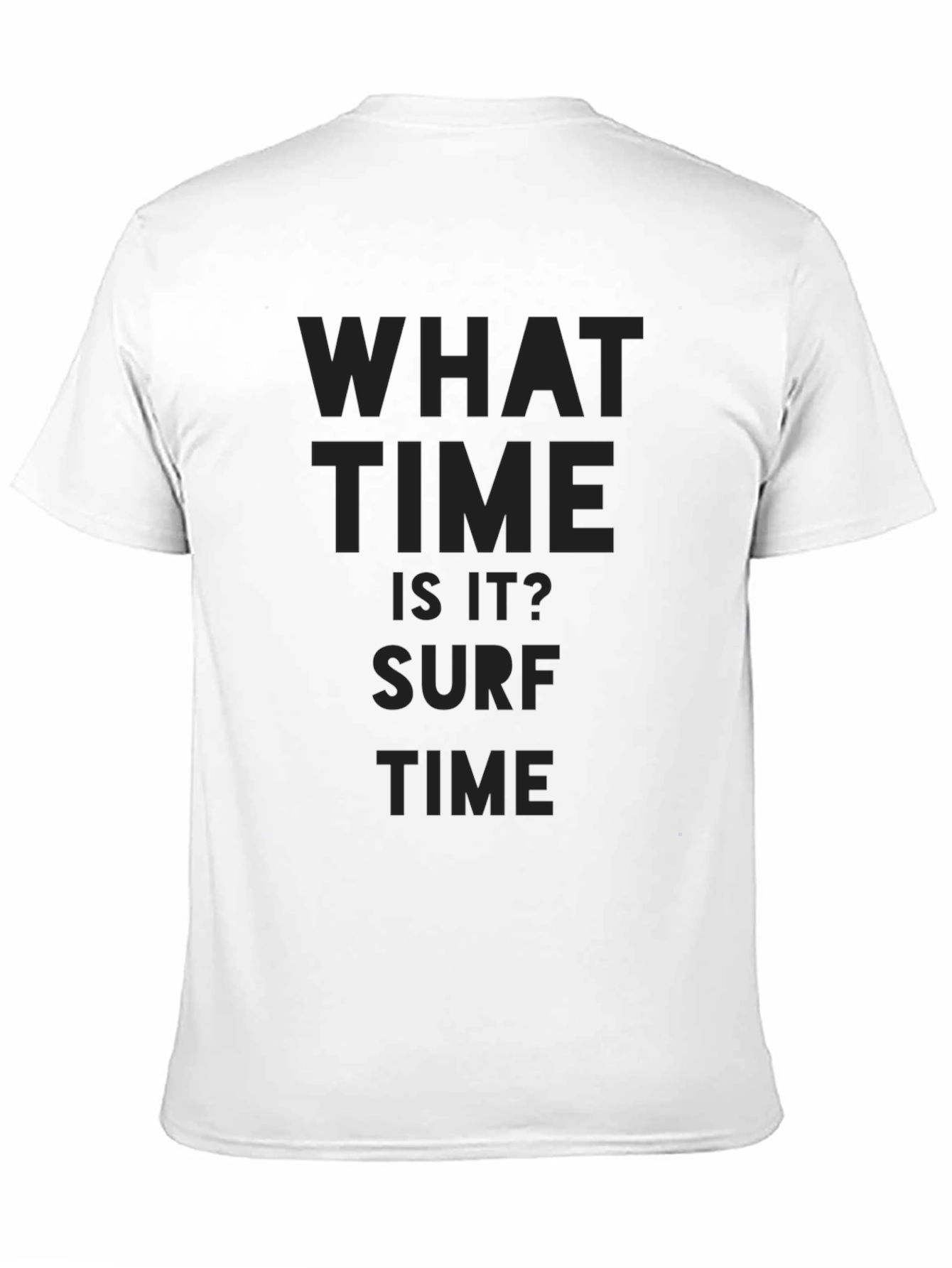 Surf Time T-Shirt - Black Crew Neck Tee