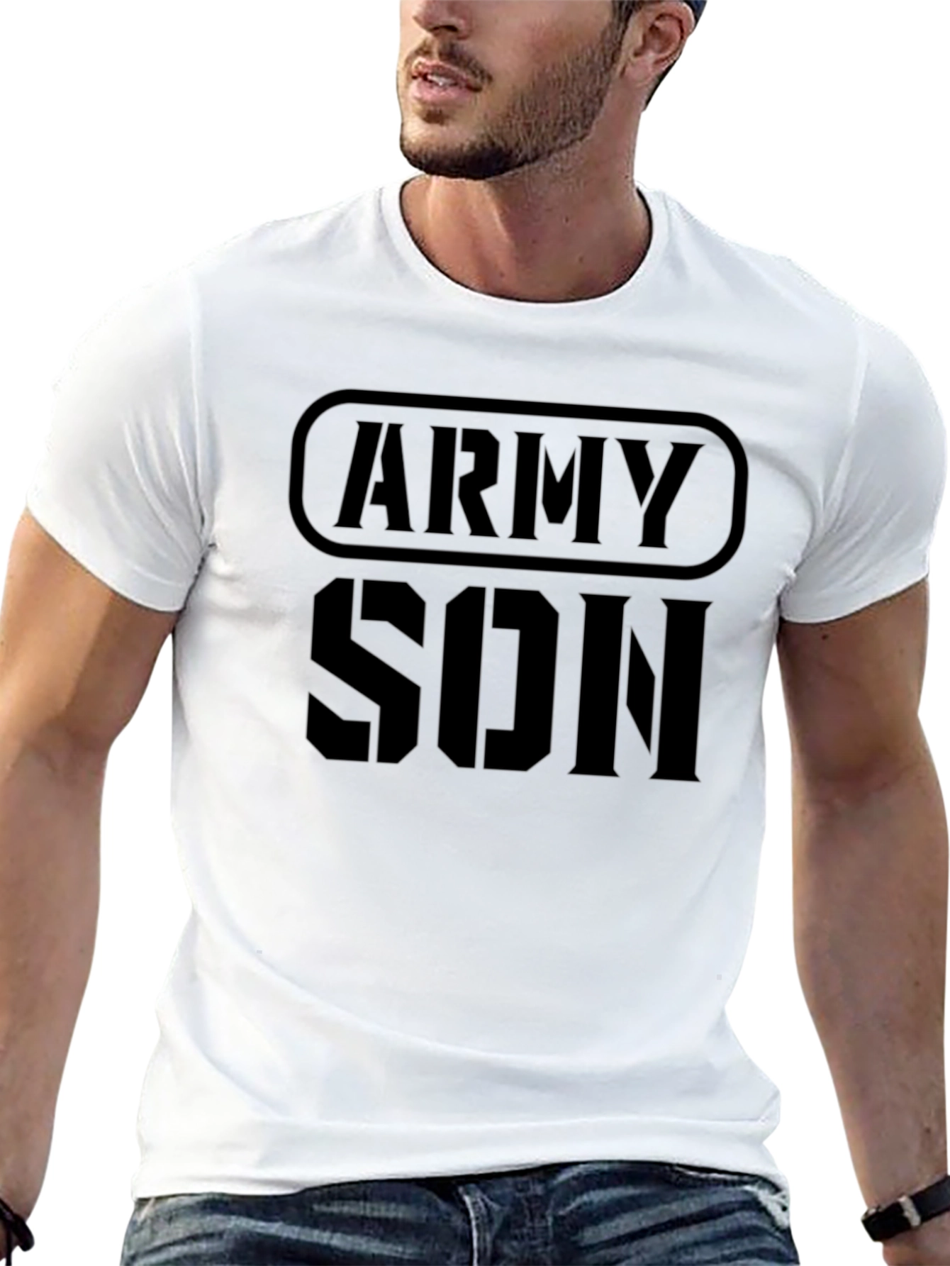 Army Son Black Graphic Tee