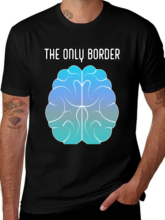 The Only Border Brain Graphic T-Shirt - Unisex Black Tee