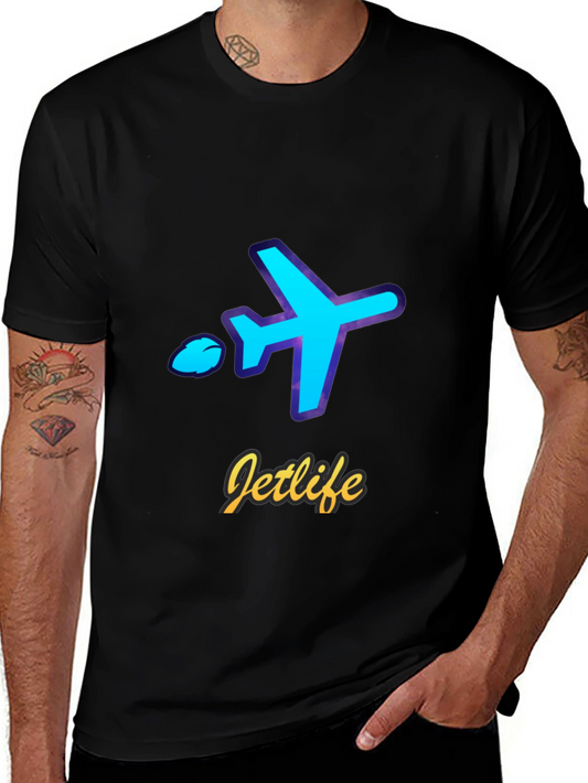 Jetlife Airplane Graphic T-Shirt - Black