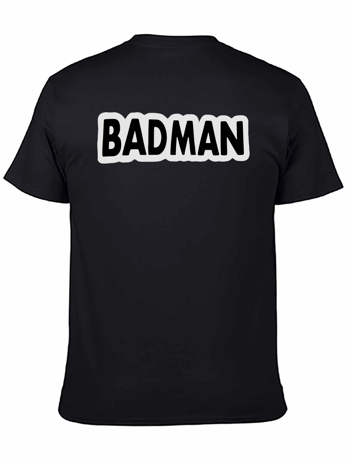 Badman Black Cotton Graphic Tee - Urban Style