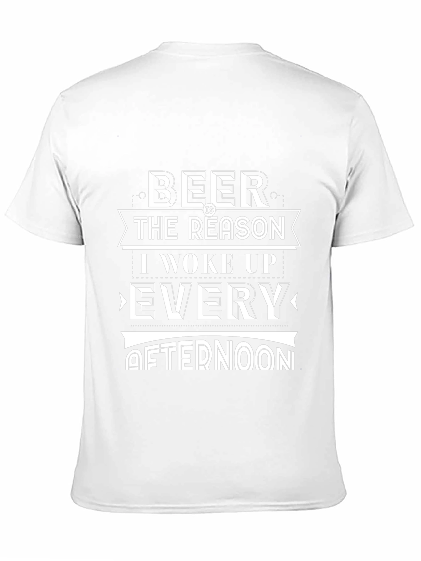 Humorous Beer Reason Graphic Print Black T-Shirt