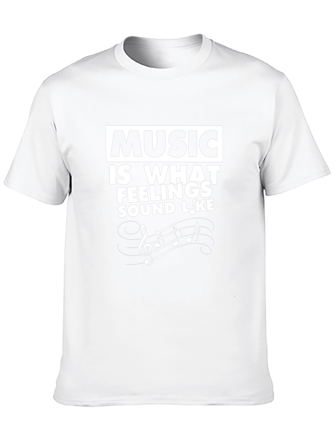 Music Is What Feelings Sound Like Black Tee