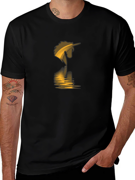 Unicorn Reflection Black T-Shirt