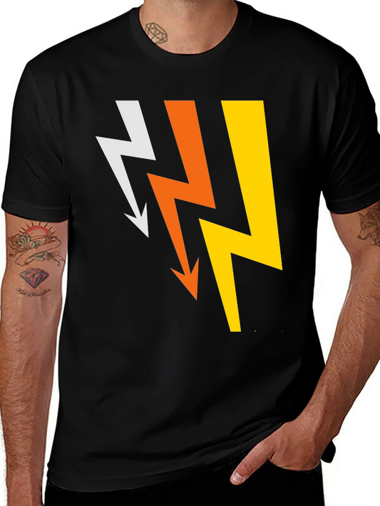 Lightning Bolt Graphic Tee - Mens Black T-Shirt