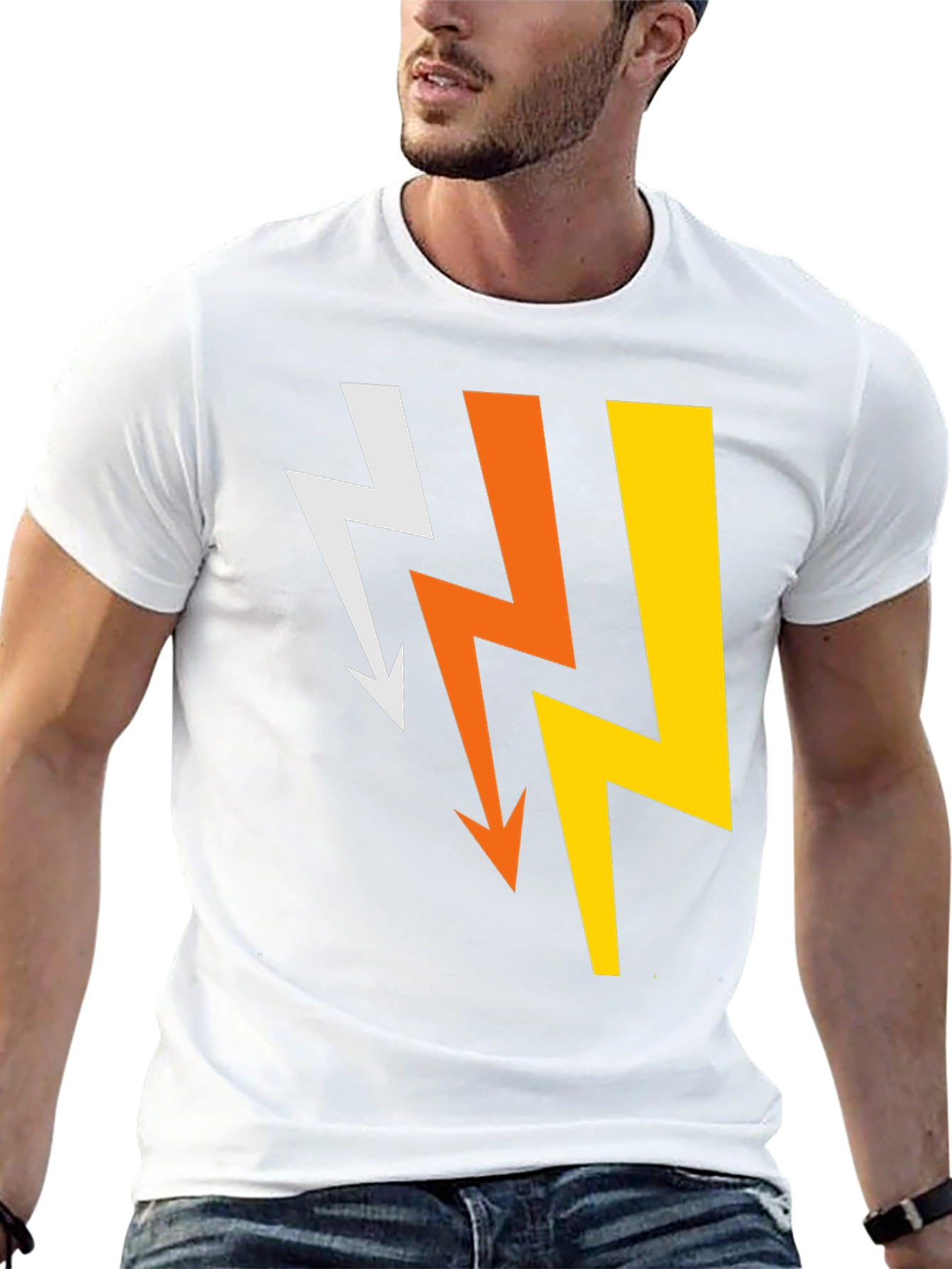 Lightning Bolt Graphic Tee - Mens Black T-Shirt