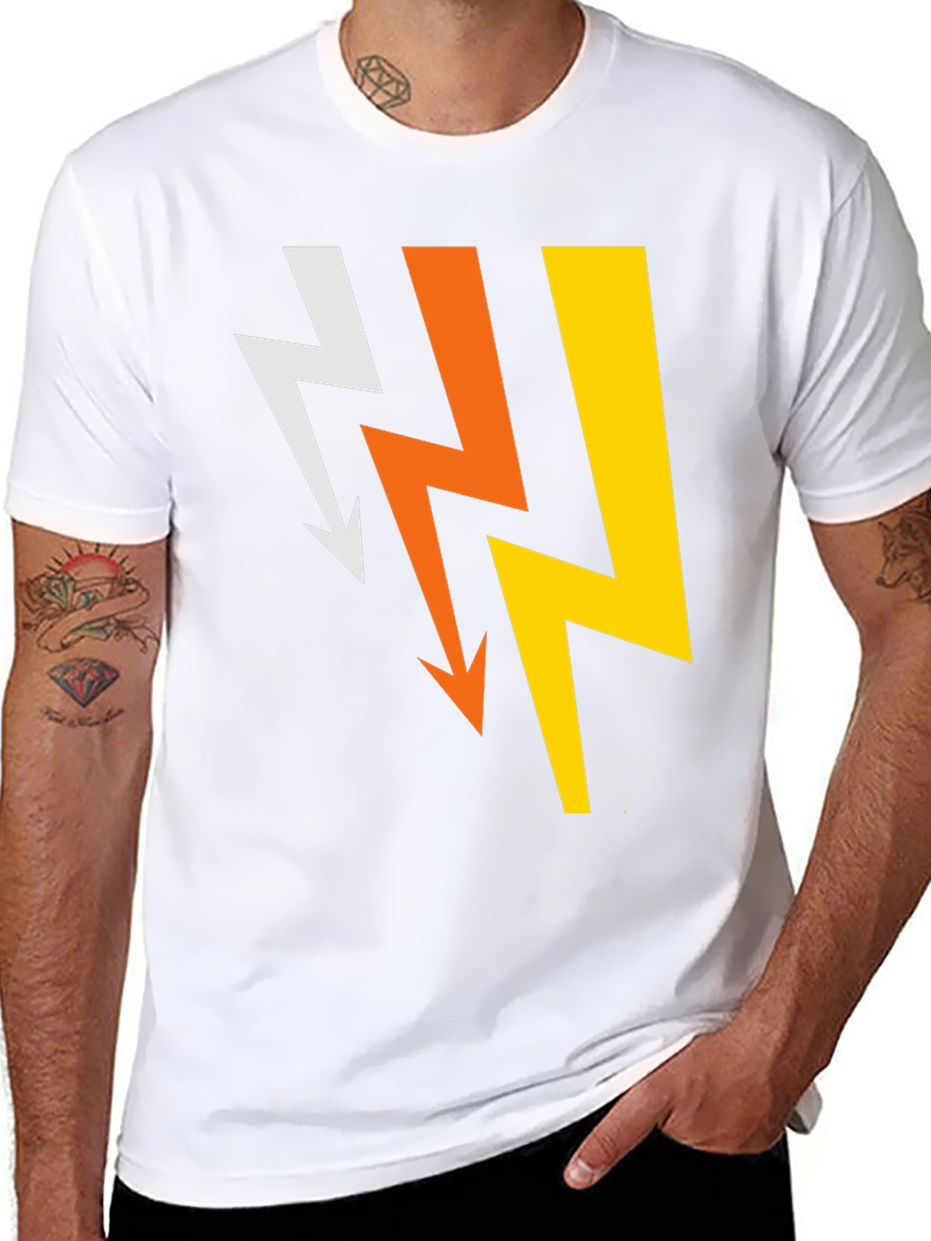 Lightning Bolt Graphic Tee - Mens Black T-Shirt