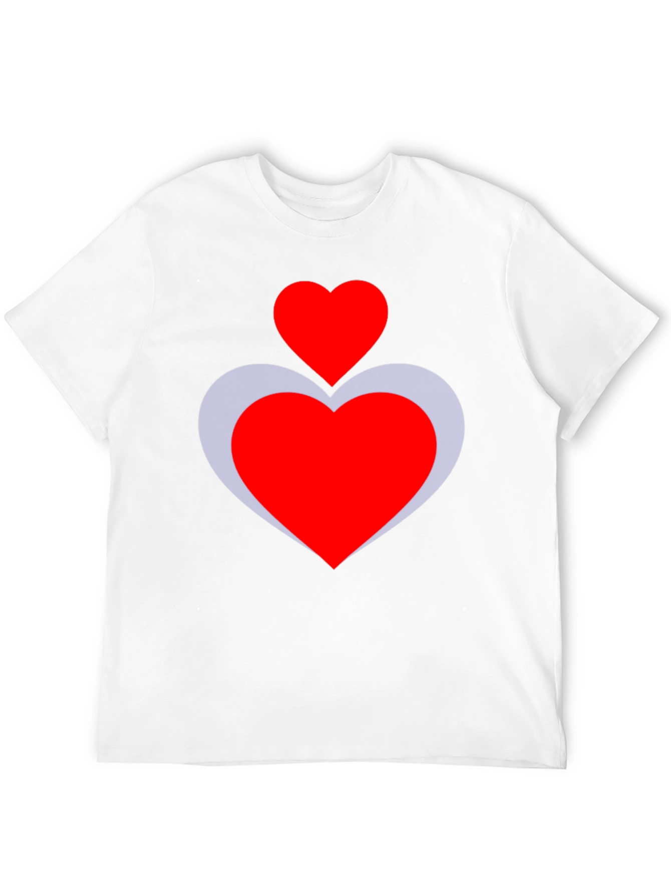 Heart Duo Graphic Tee - Stylish Black T-Shirt