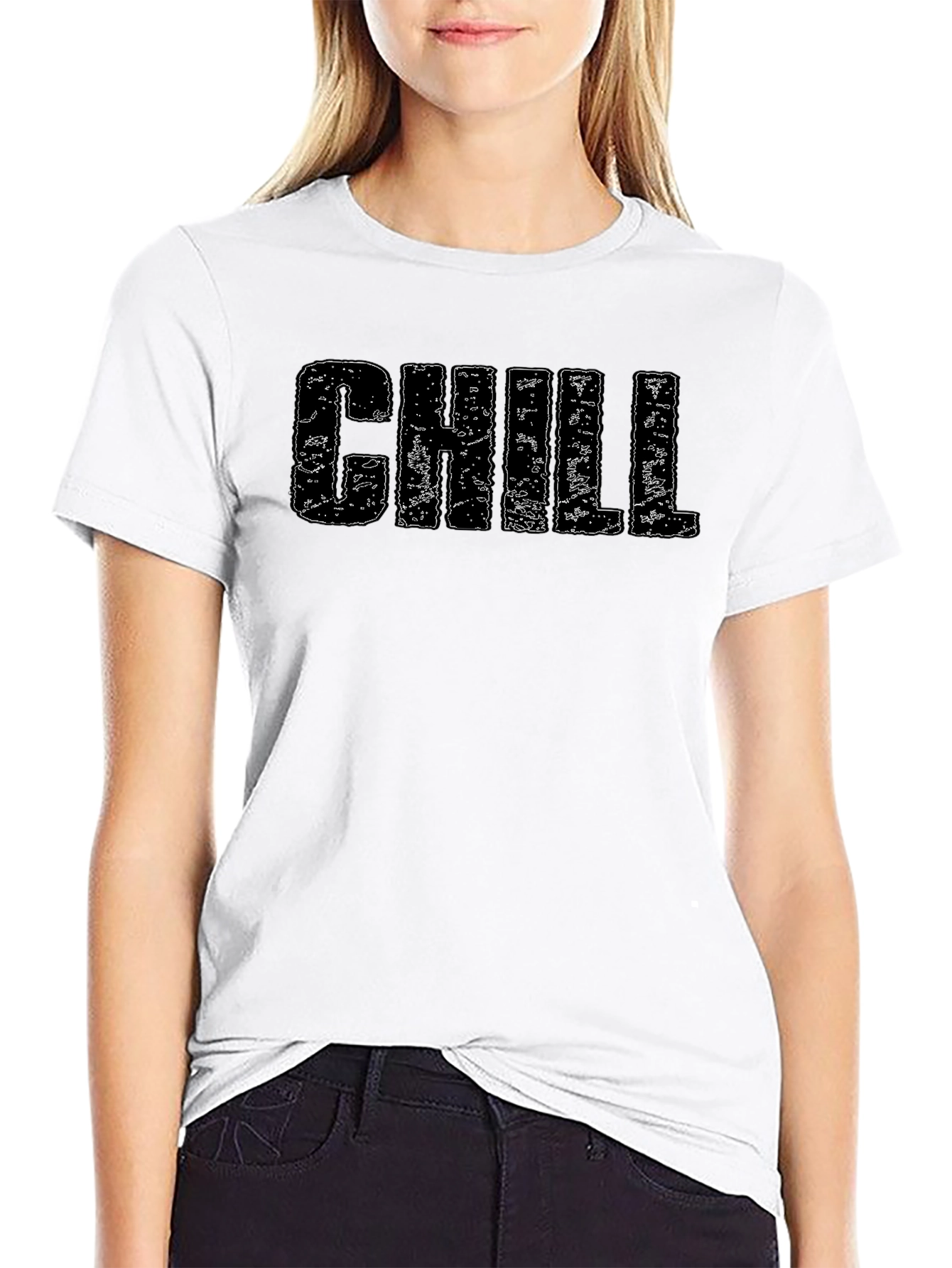 Chill Graphic Print Crew Neck T-Shirt