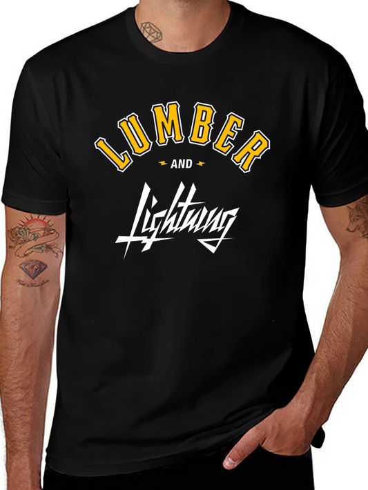 Lumber and Lightning Graphic T-Shirt - Black