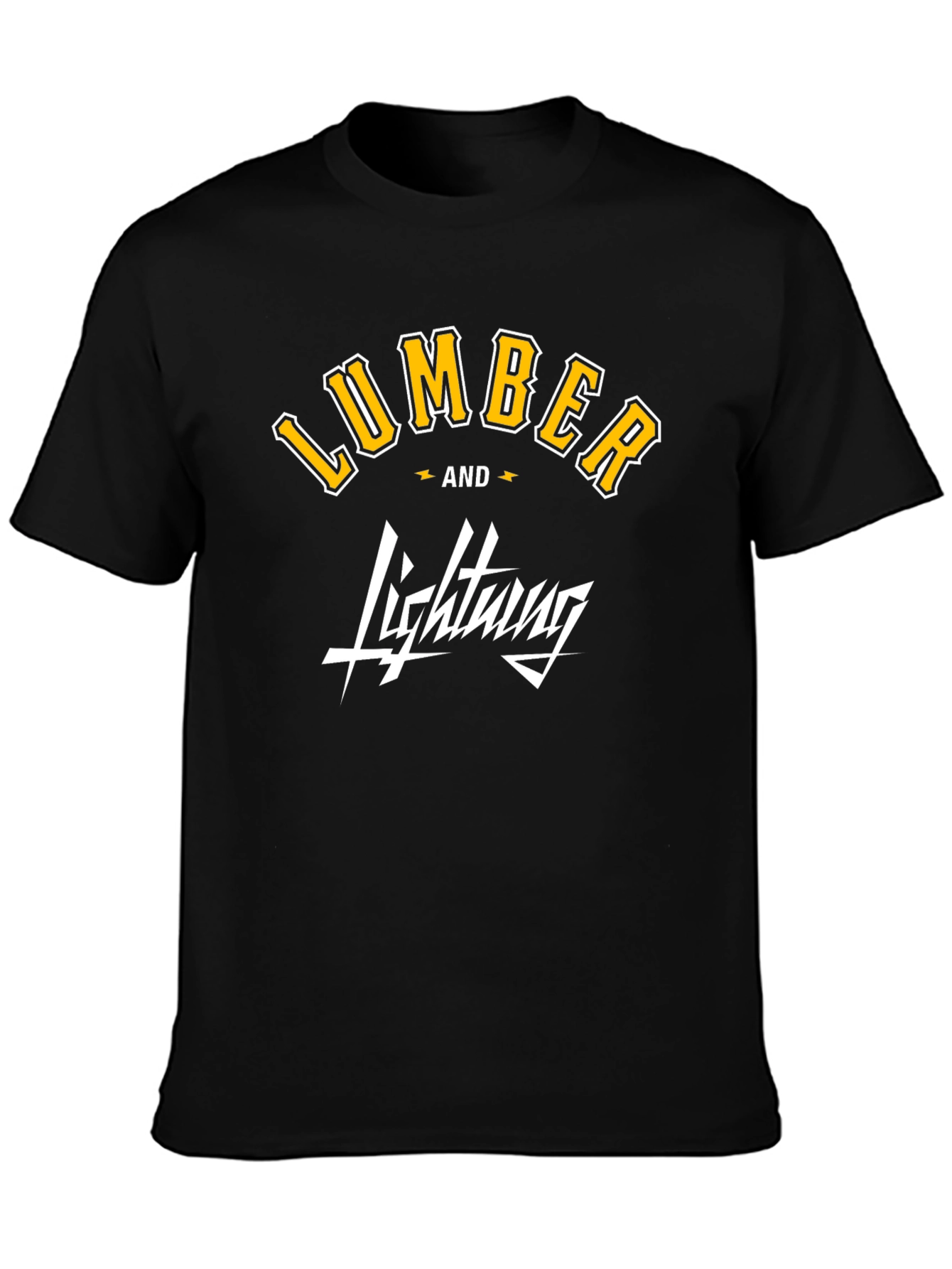 Lumber and Lightning Graphic T-Shirt - Black