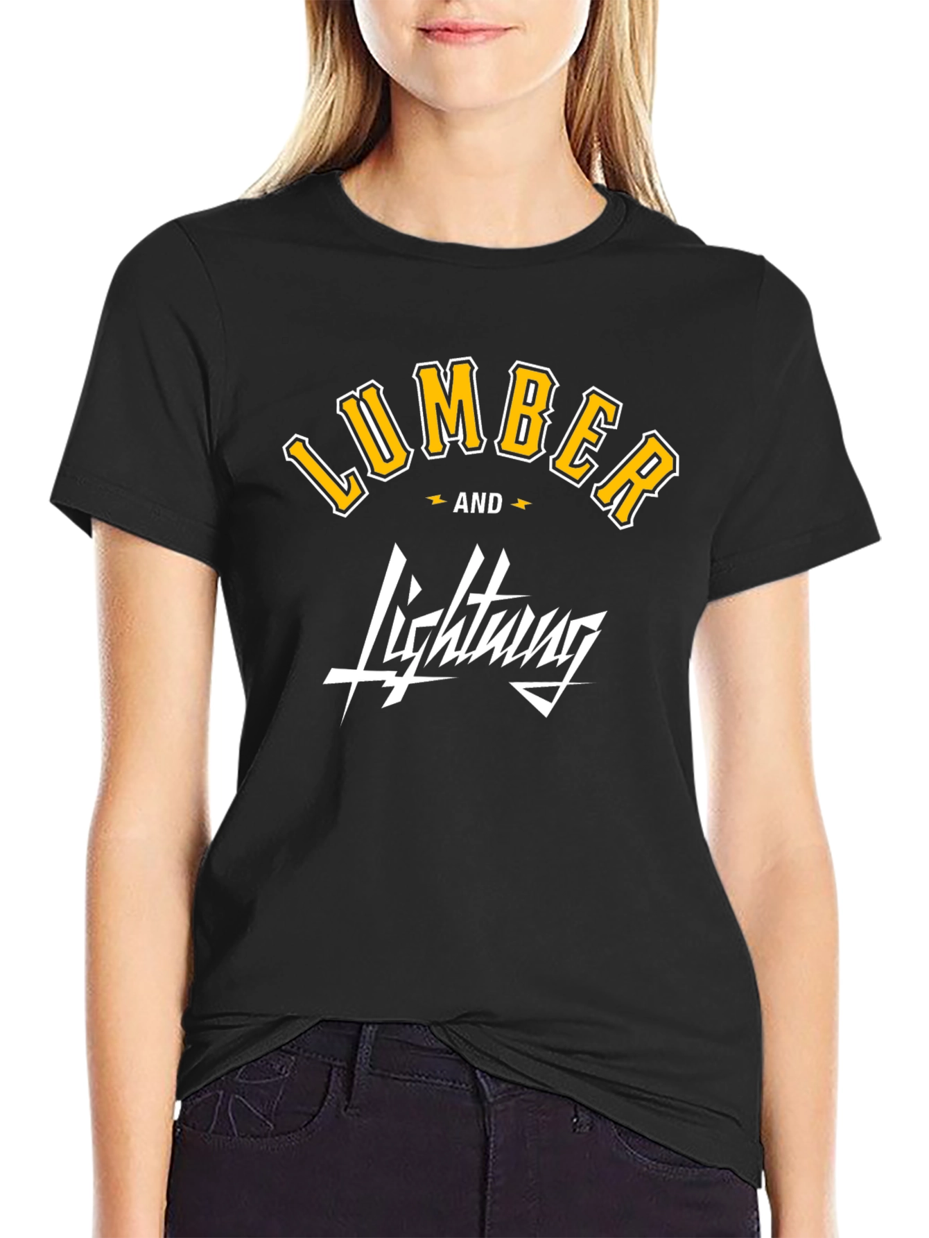 Lumber and Lightning Graphic T-Shirt - Black