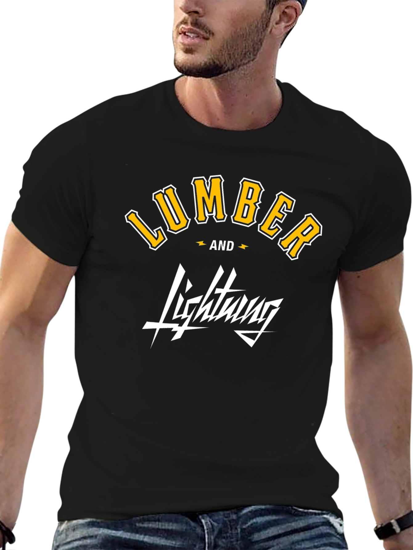 Lumber and Lightning Graphic T-Shirt - Black