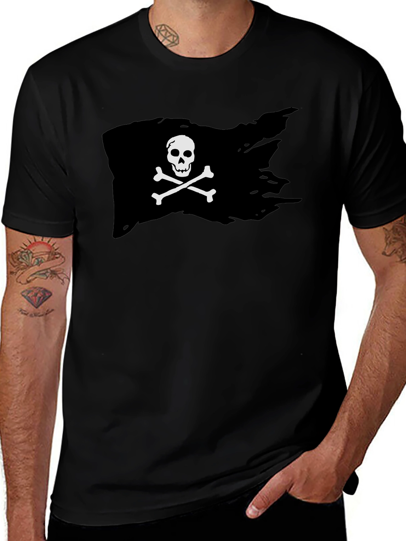 Pirate Flag Graphic T-Shirt - Skull & Crossbones