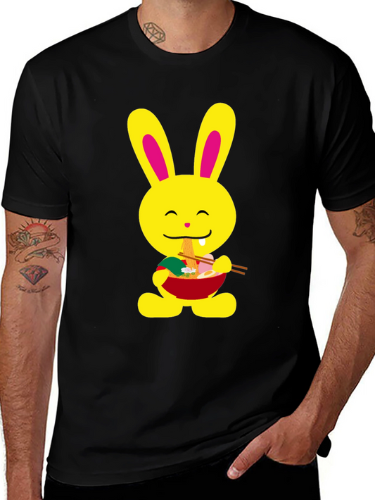 Ramen Bunny Black T-Shirt - Cute & Comfy