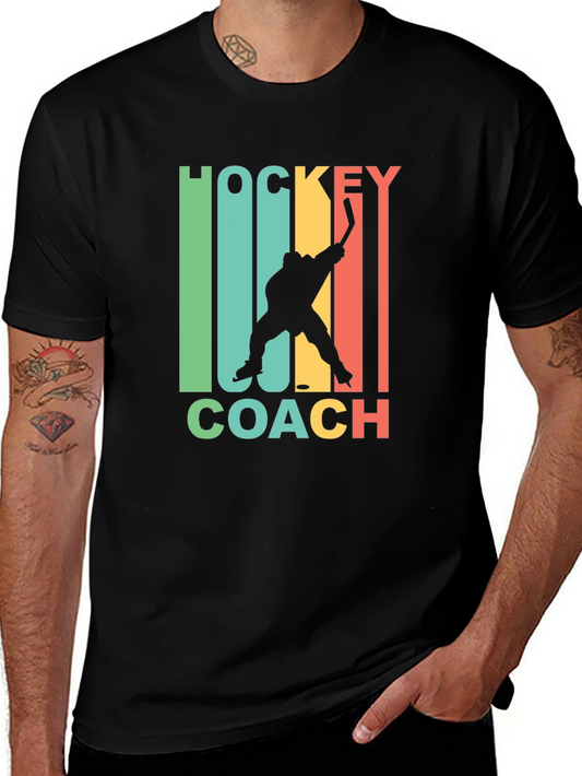 Hockey Coach Graphic Tee - Retro Style