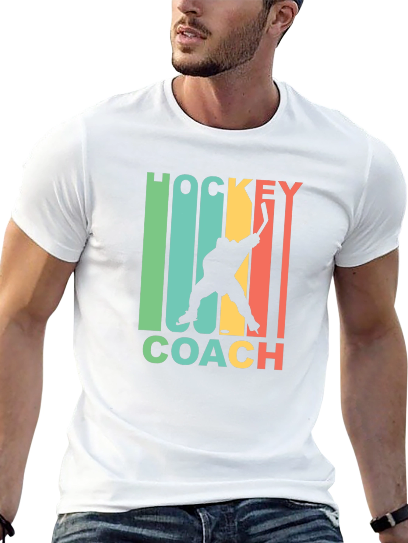 Hockey Coach Graphic Tee - Retro Style