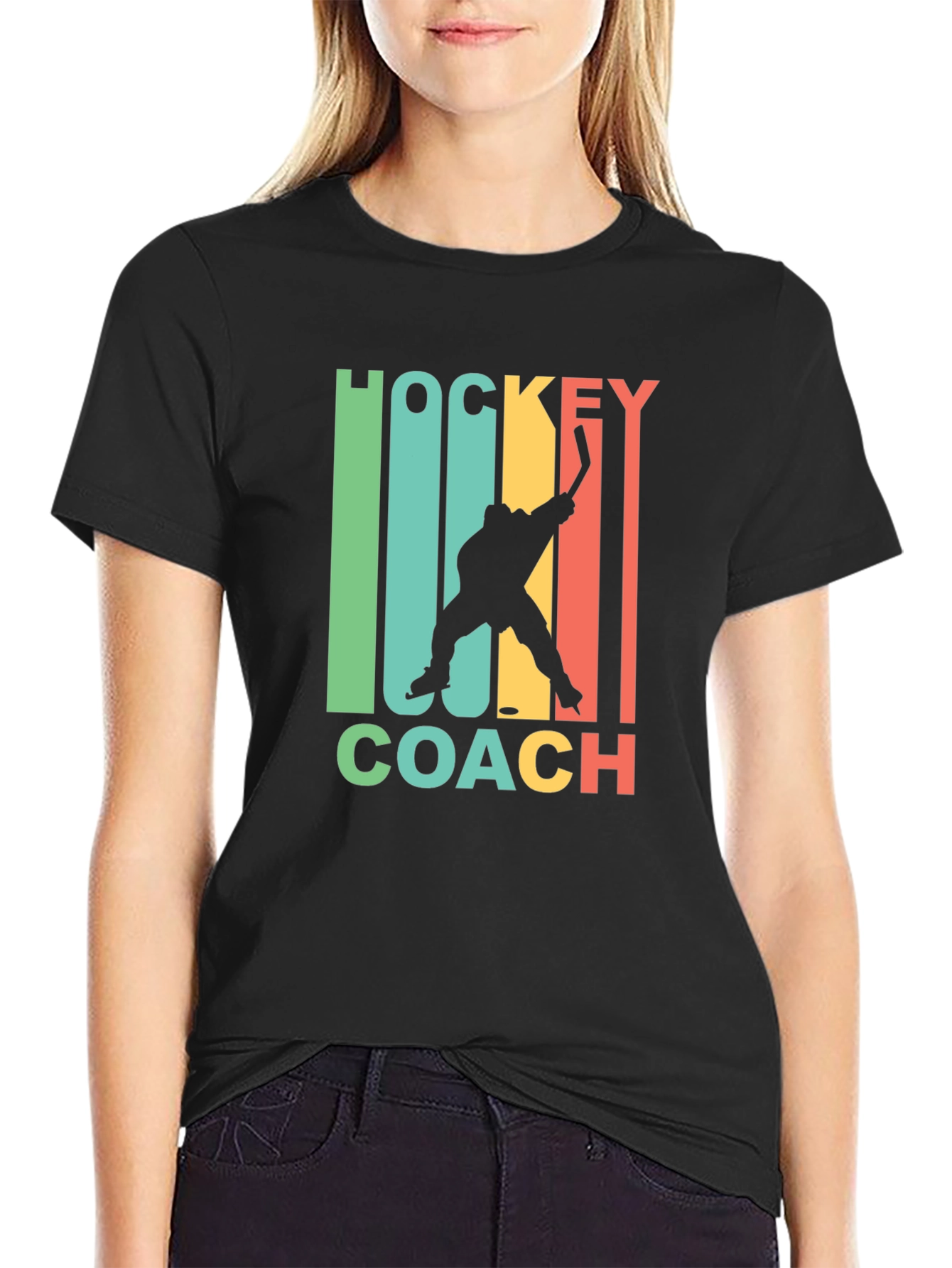 Hockey Coach Graphic Tee - Retro Style