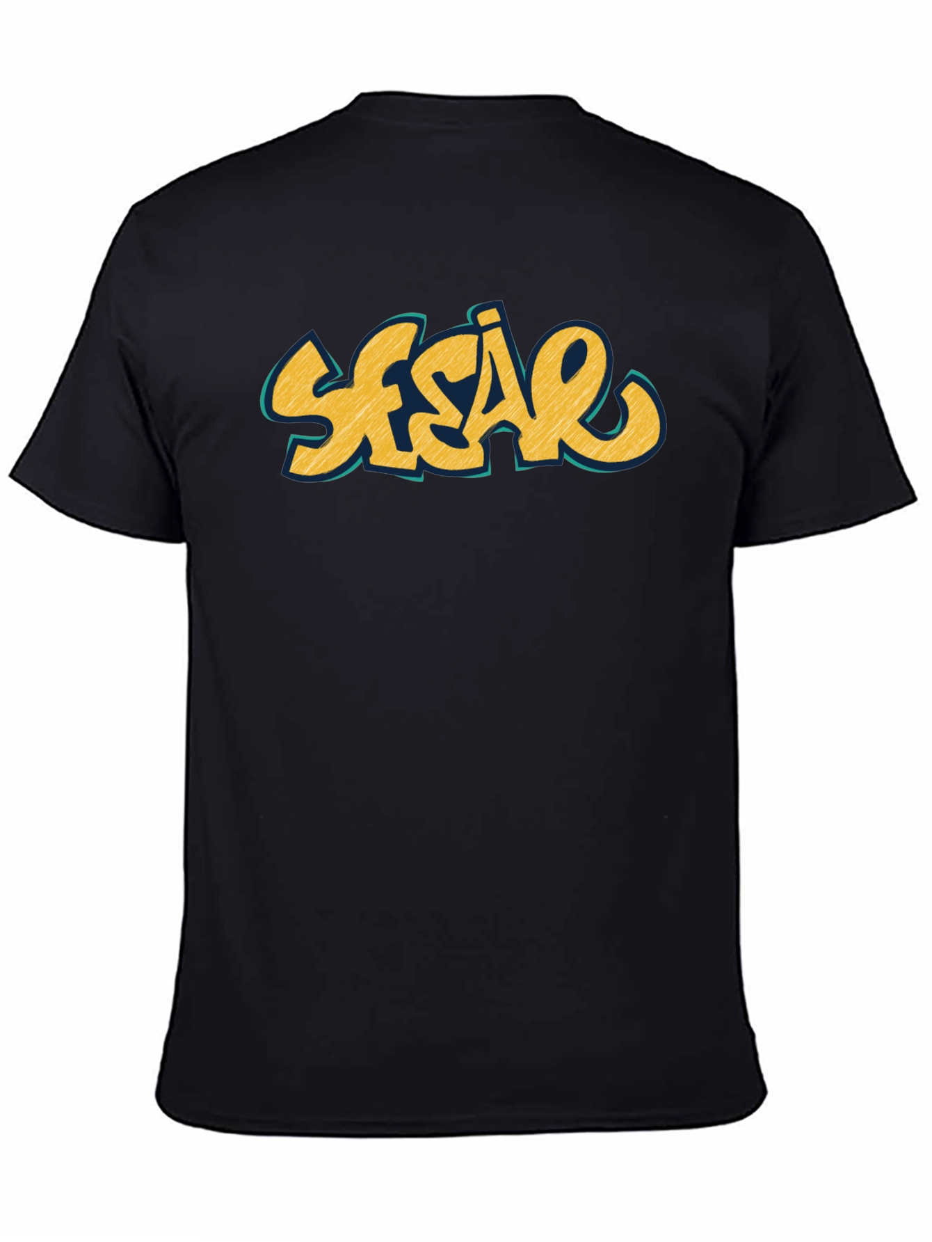 Sesão Black Graphic Tee - Casual Streetwear Style