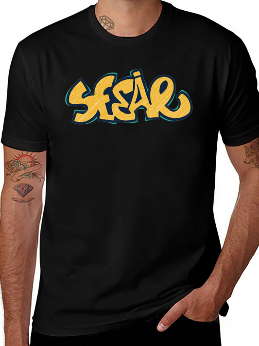 Sesão Black Graphic Tee - Casual Streetwear Style