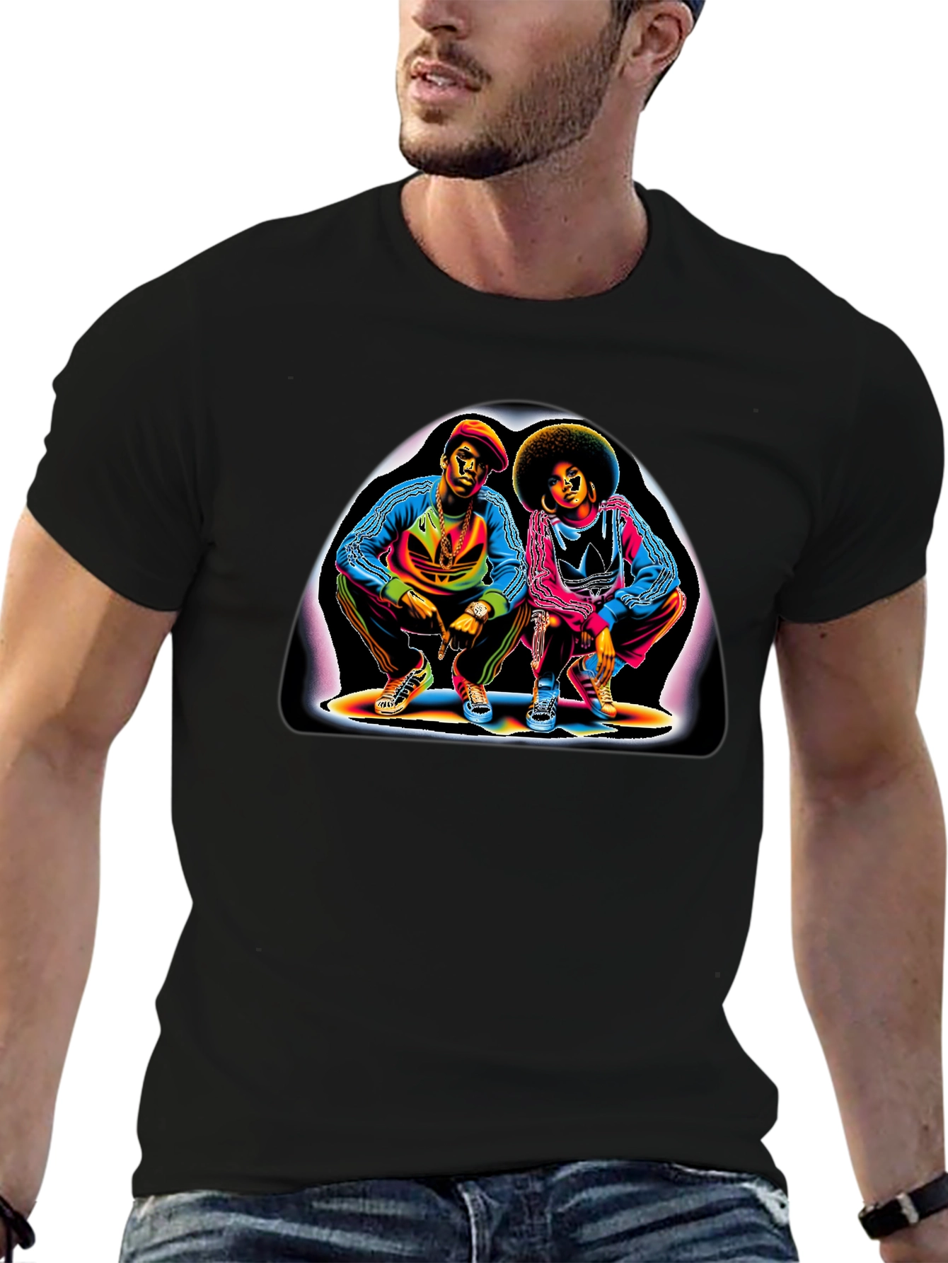 Retro 80s Hip Hop Graphic T-Shirt