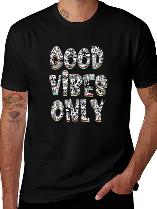Good Vibes Only Graphic Tee - Stylish Black T-Shirt