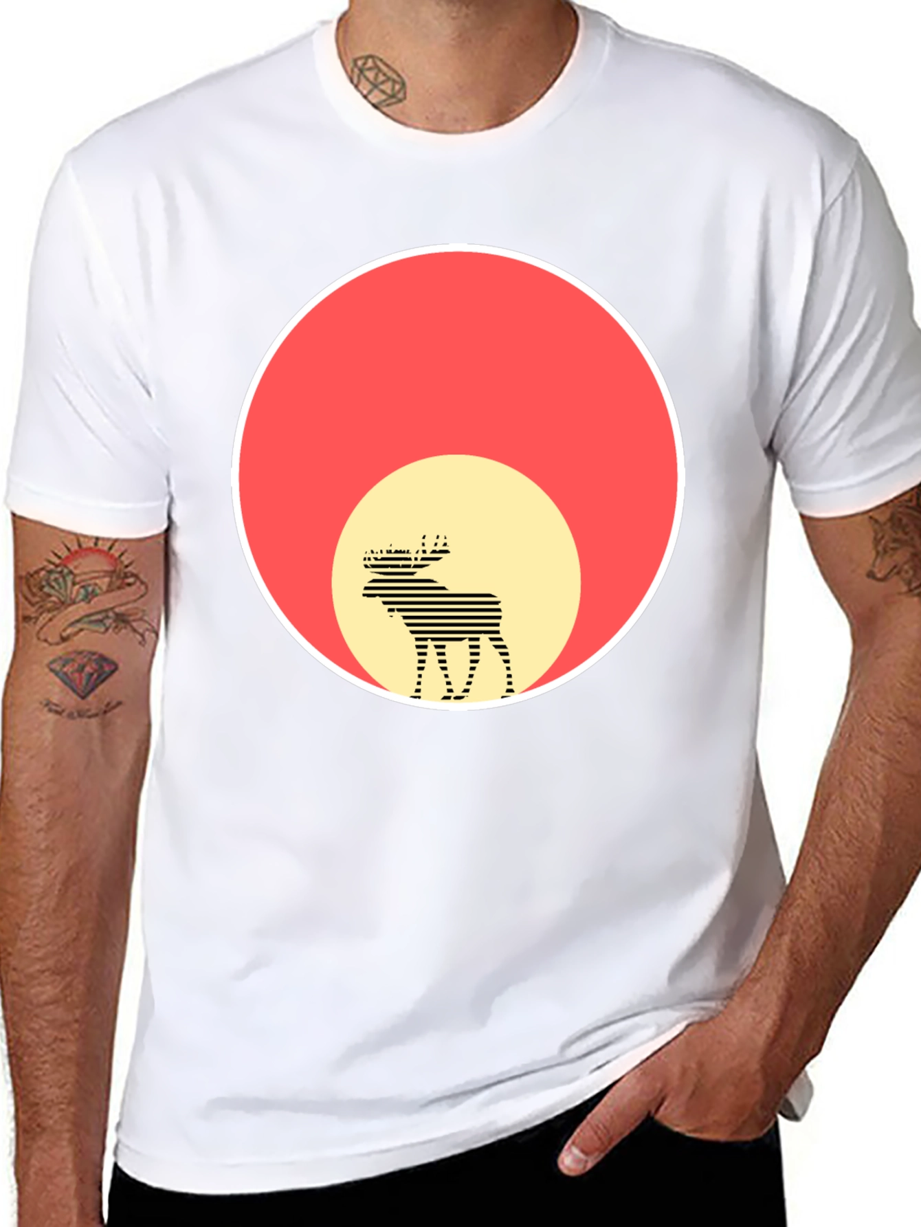 Moose Silhouette Graphic Tee
