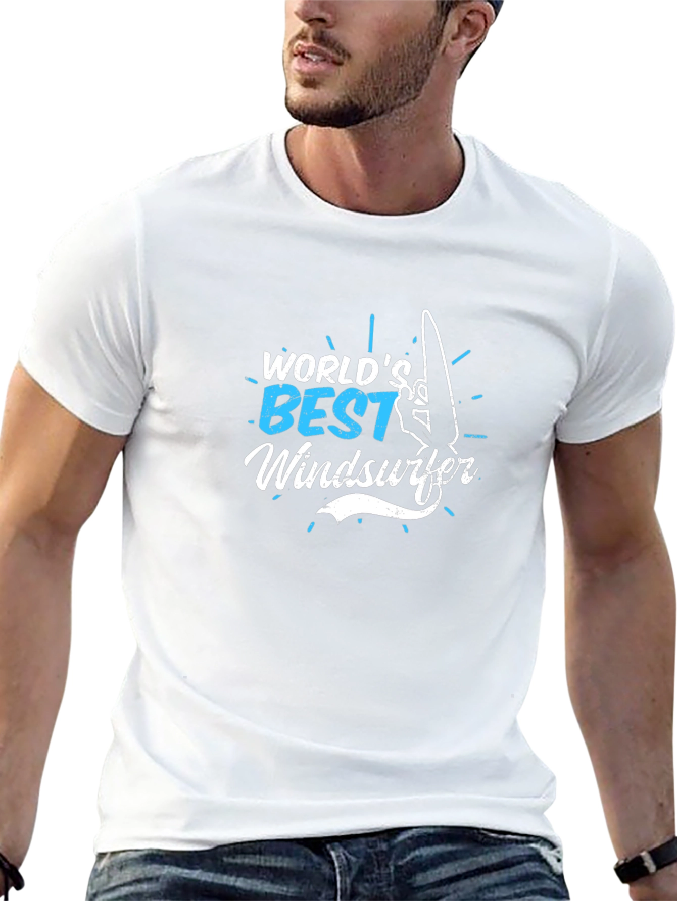 Worlds Best Windsurfer Black T-Shirt