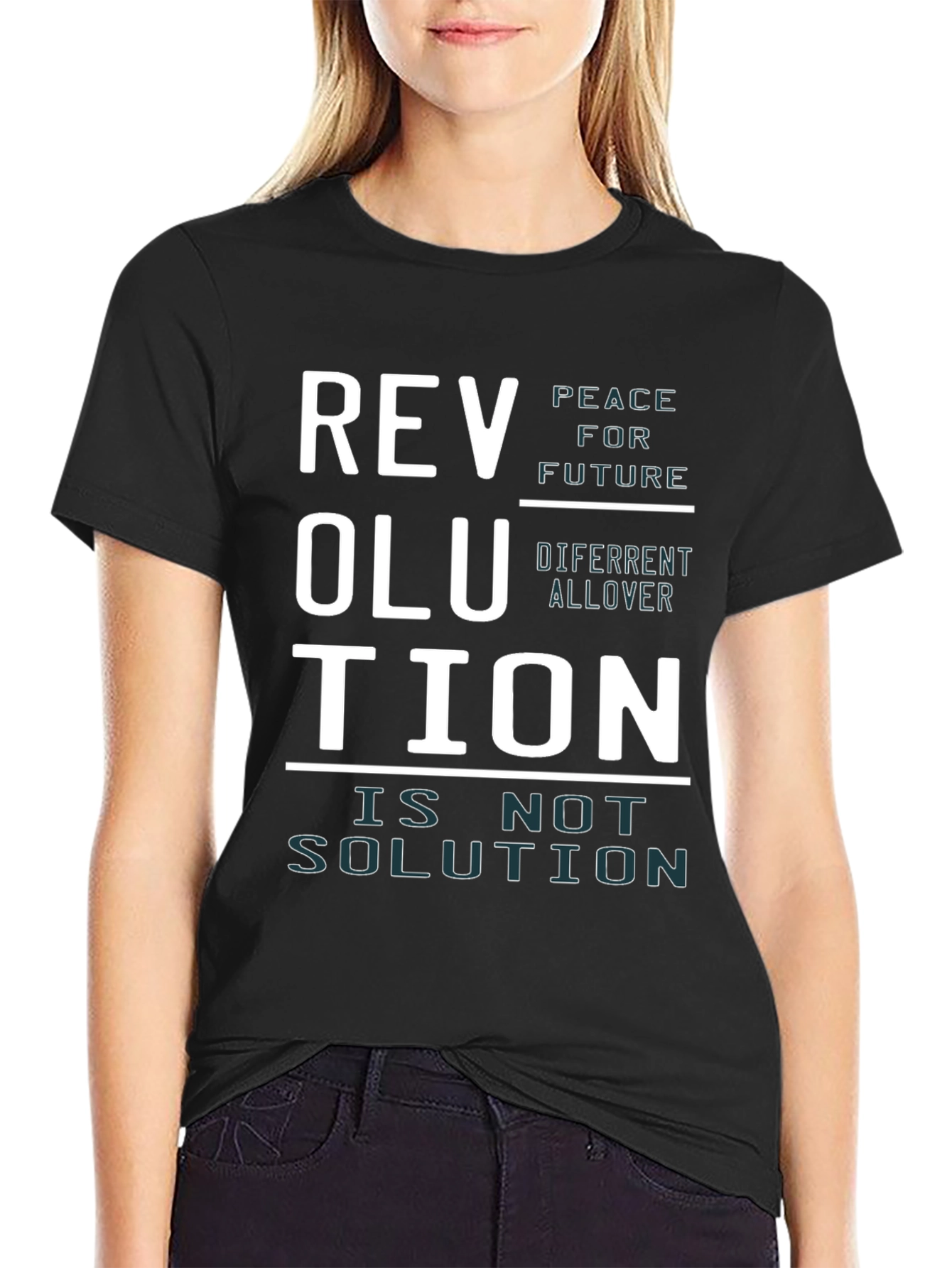 Revolution Slogan T-Shirt - Peace for Future