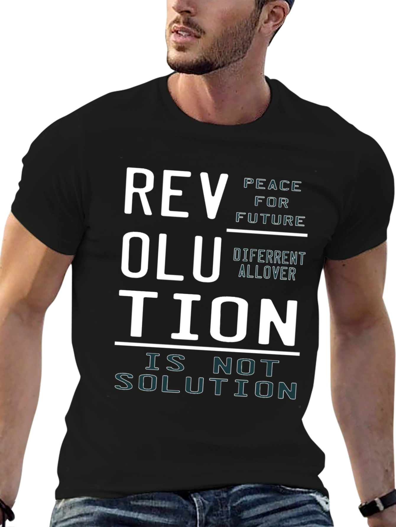 Revolution Slogan T-Shirt - Peace for Future