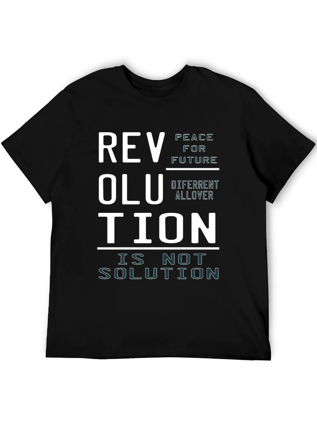 Revolution Slogan T-Shirt - Peace for Future