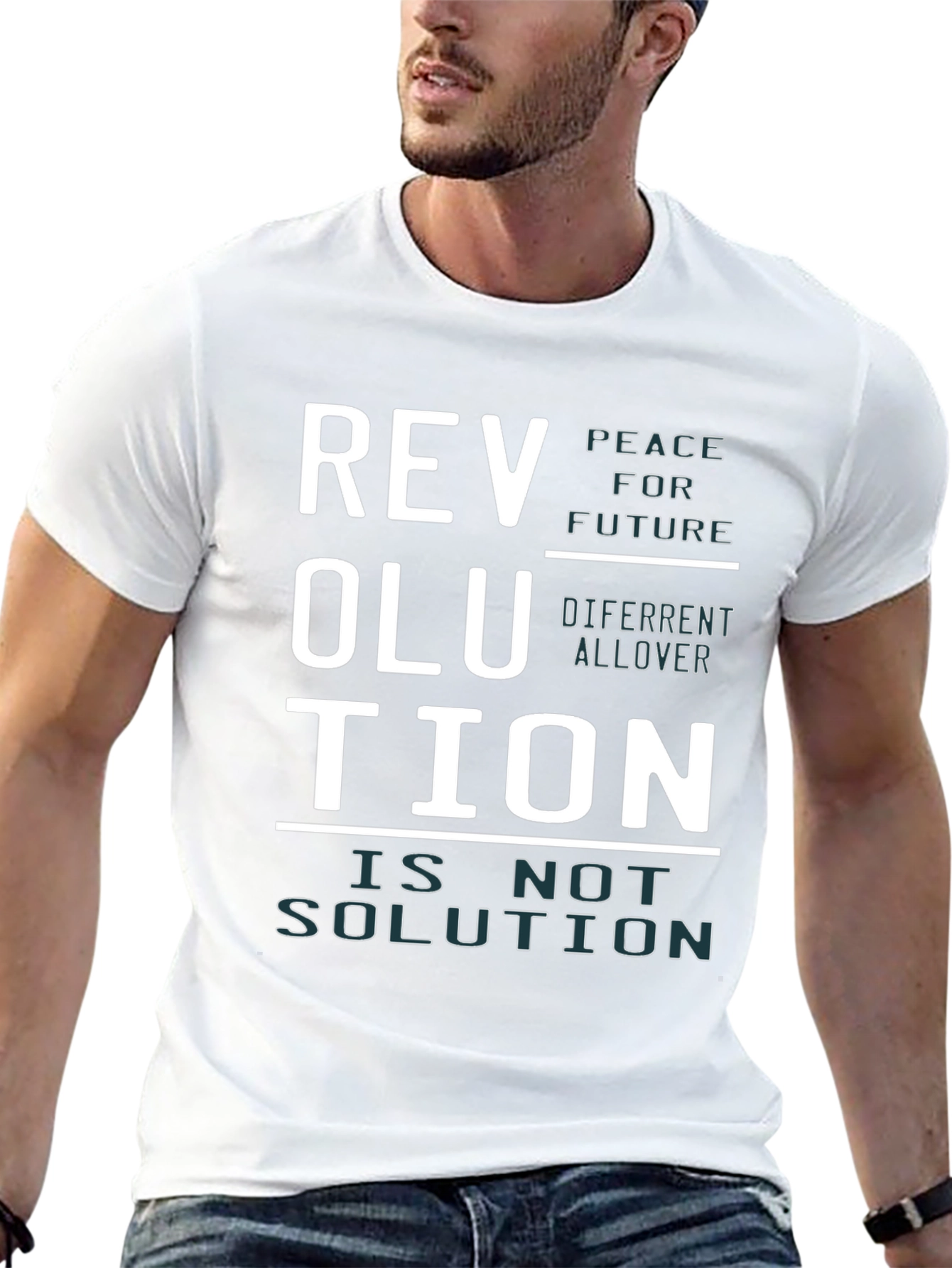 Revolution Slogan T-Shirt - Peace for Future