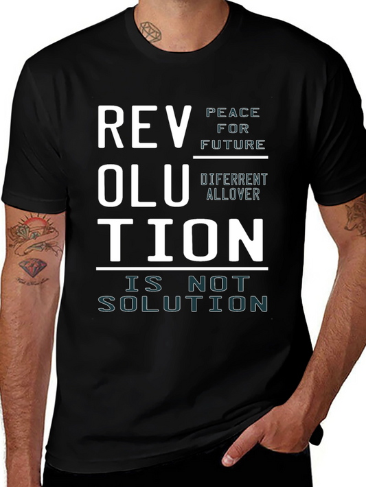 Revolution Slogan T-Shirt - Peace for Future