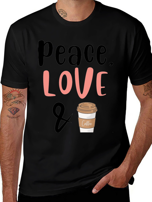 Peace Love & Coffee Graphic Tee