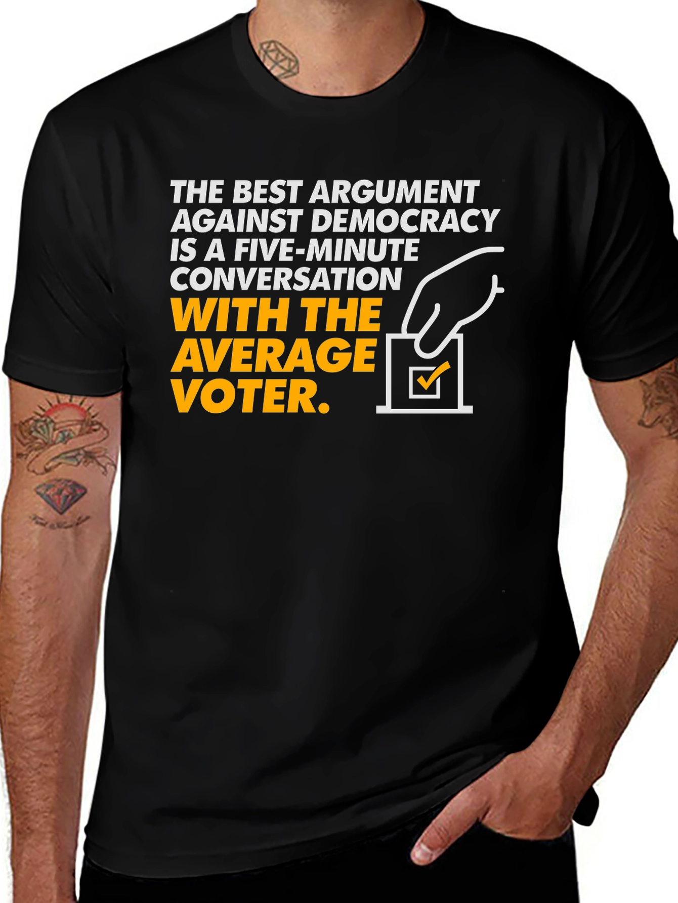Democracy Argument Graphic Tee - Anti-Democrat T-Shirt