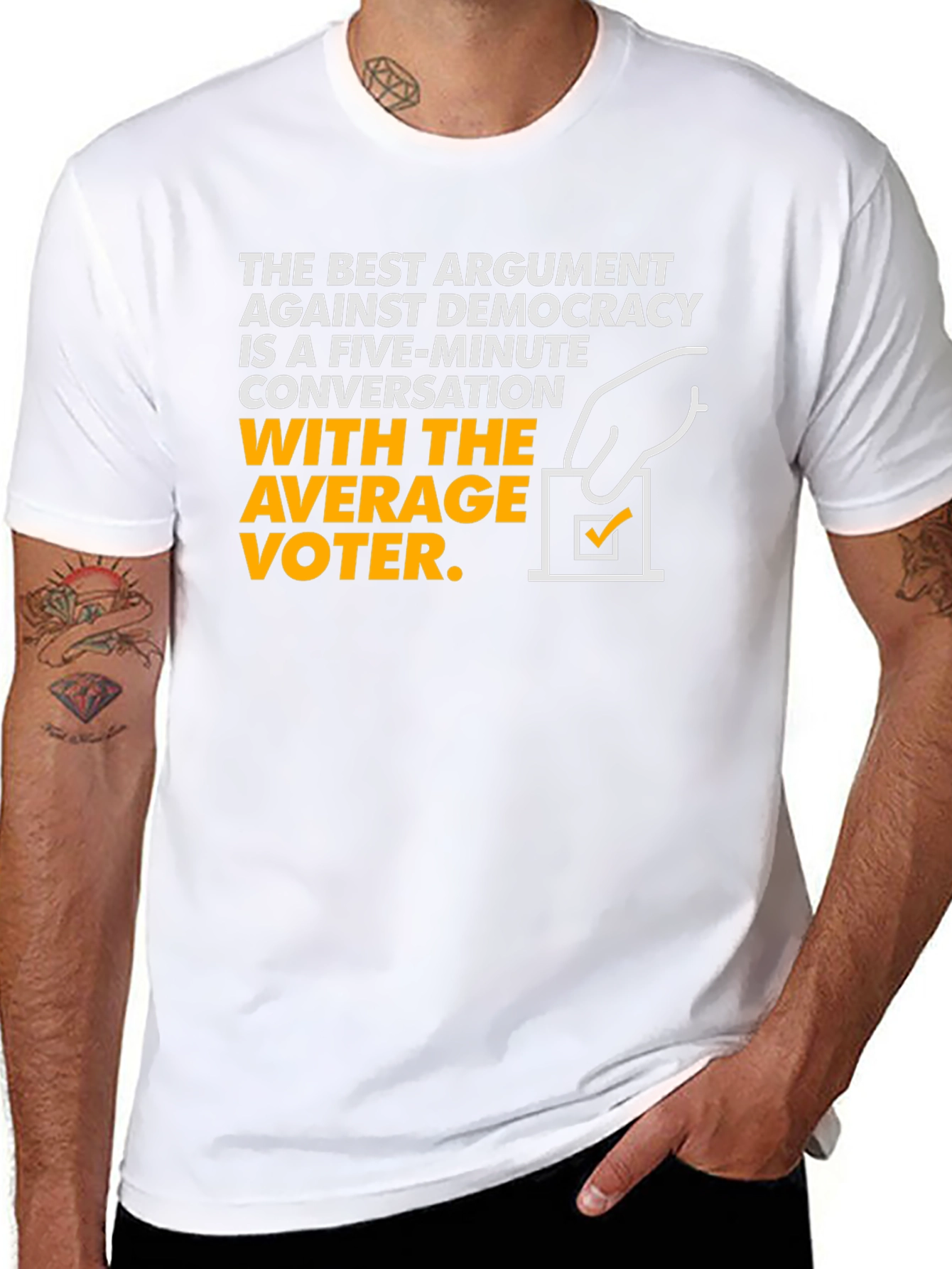 Democracy Argument Graphic Tee - Anti-Democrat T-Shirt