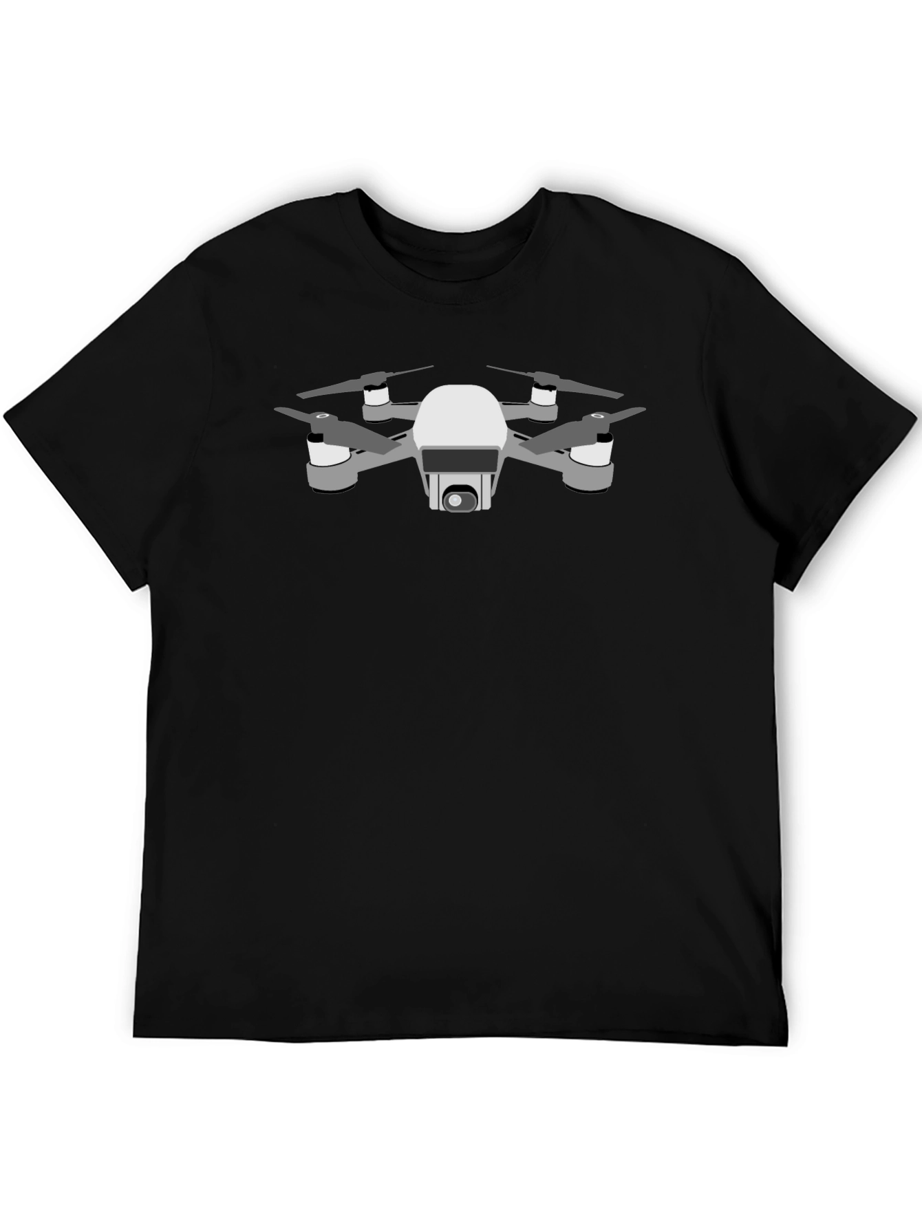 Drone Graphic Tee - Black Short Sleeve