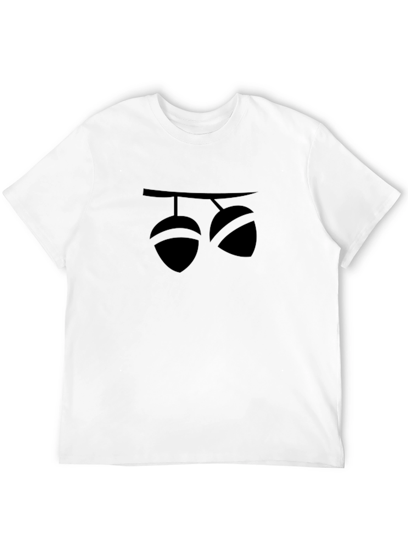 Acorn Graphic Black T-Shirt Modern Style