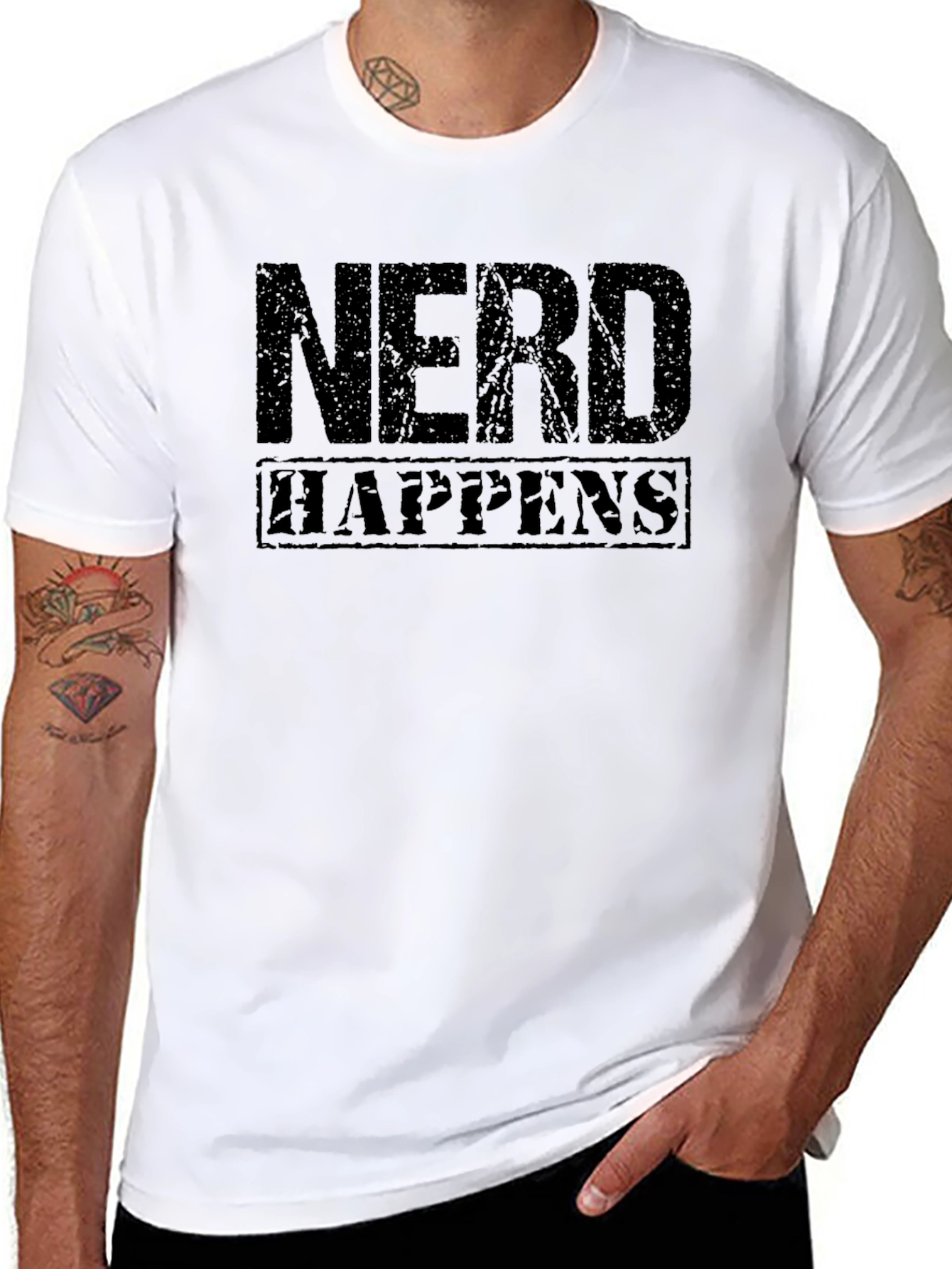 Nerd Happens Graphic Tee - Black T-Shirt