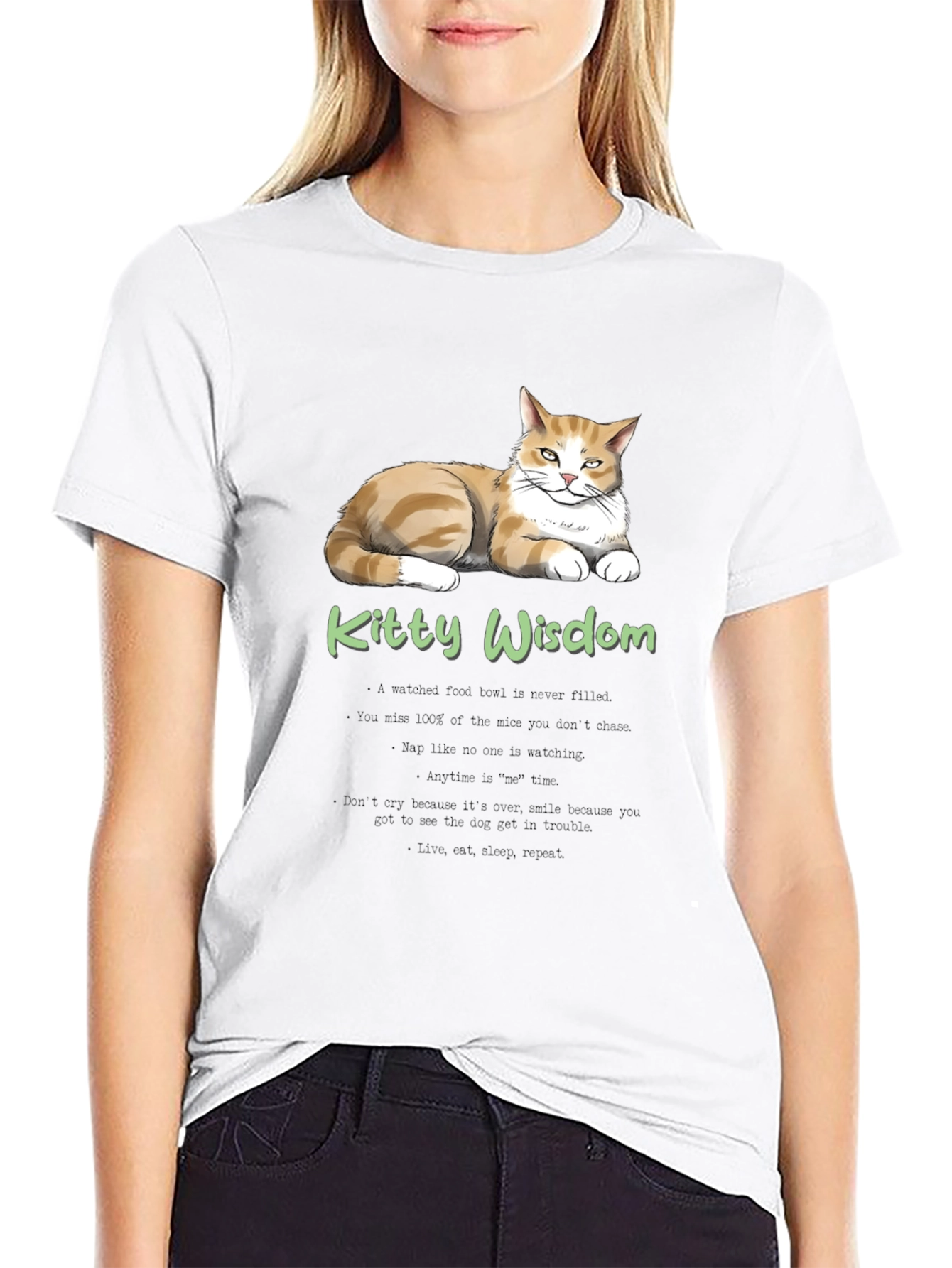 Kitty Wisdom T-Shirt - Cat Lover Tee