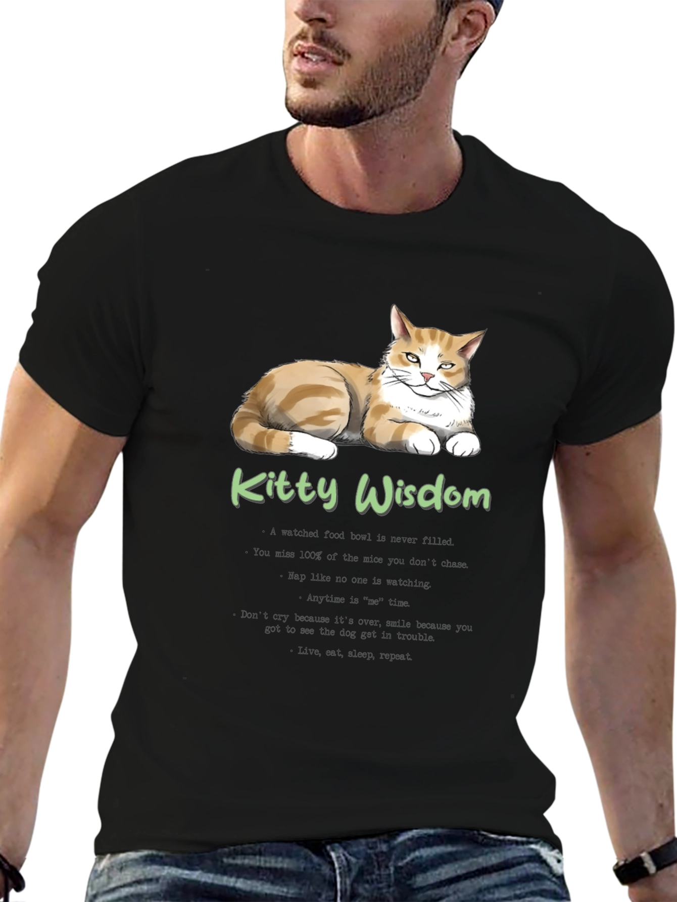 Kitty Wisdom T-Shirt - Cat Lover Tee