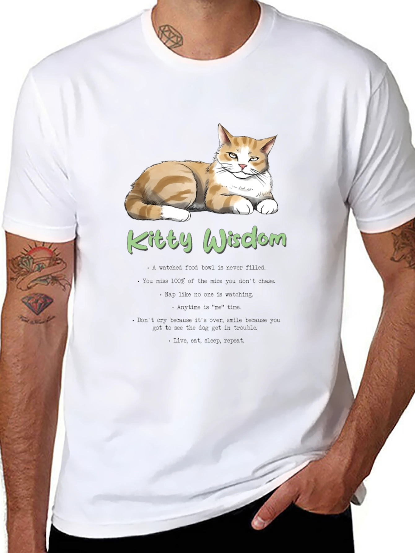 Kitty Wisdom T-Shirt - Cat Lover Tee