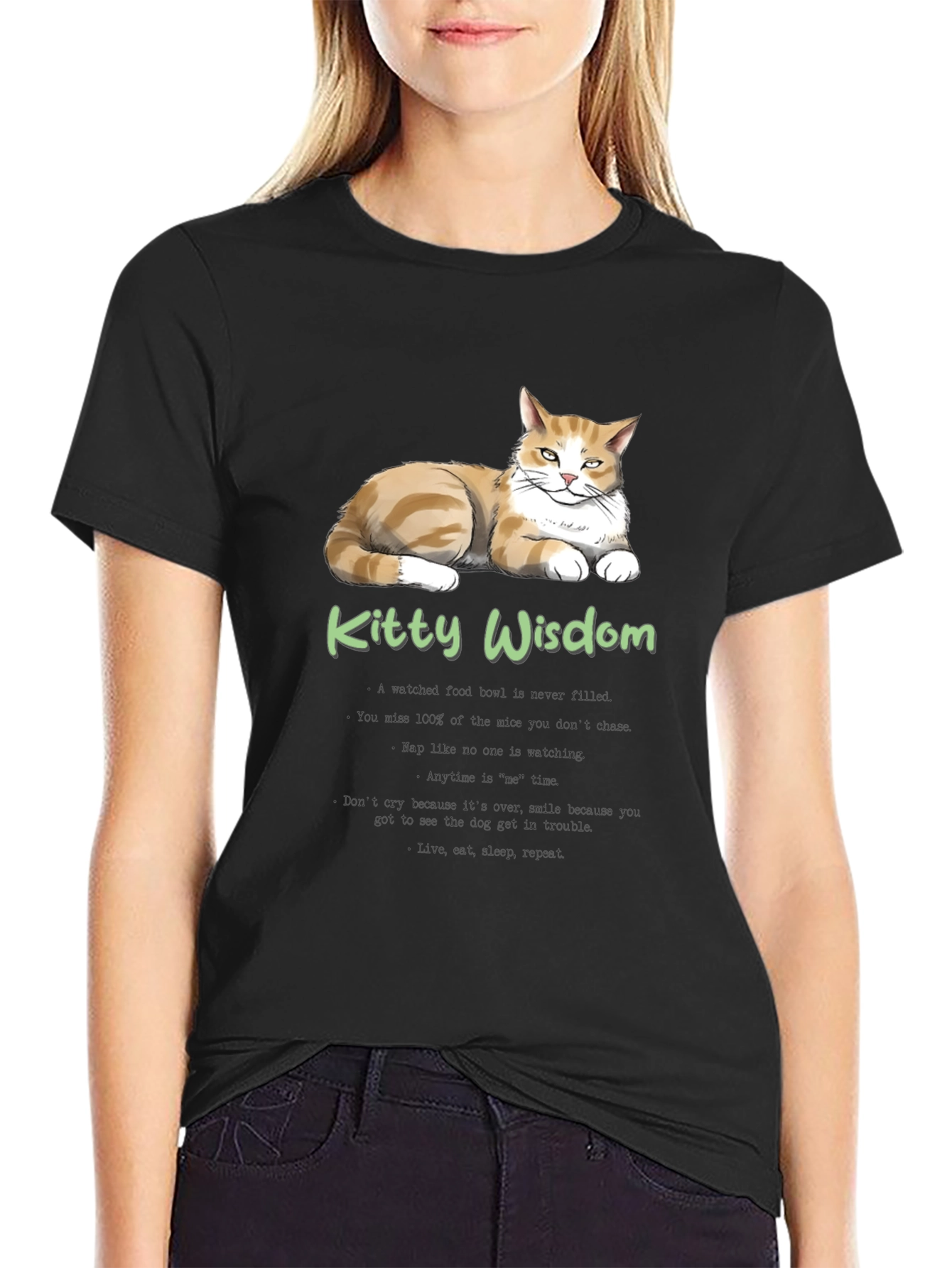 Kitty Wisdom T-Shirt - Cat Lover Tee