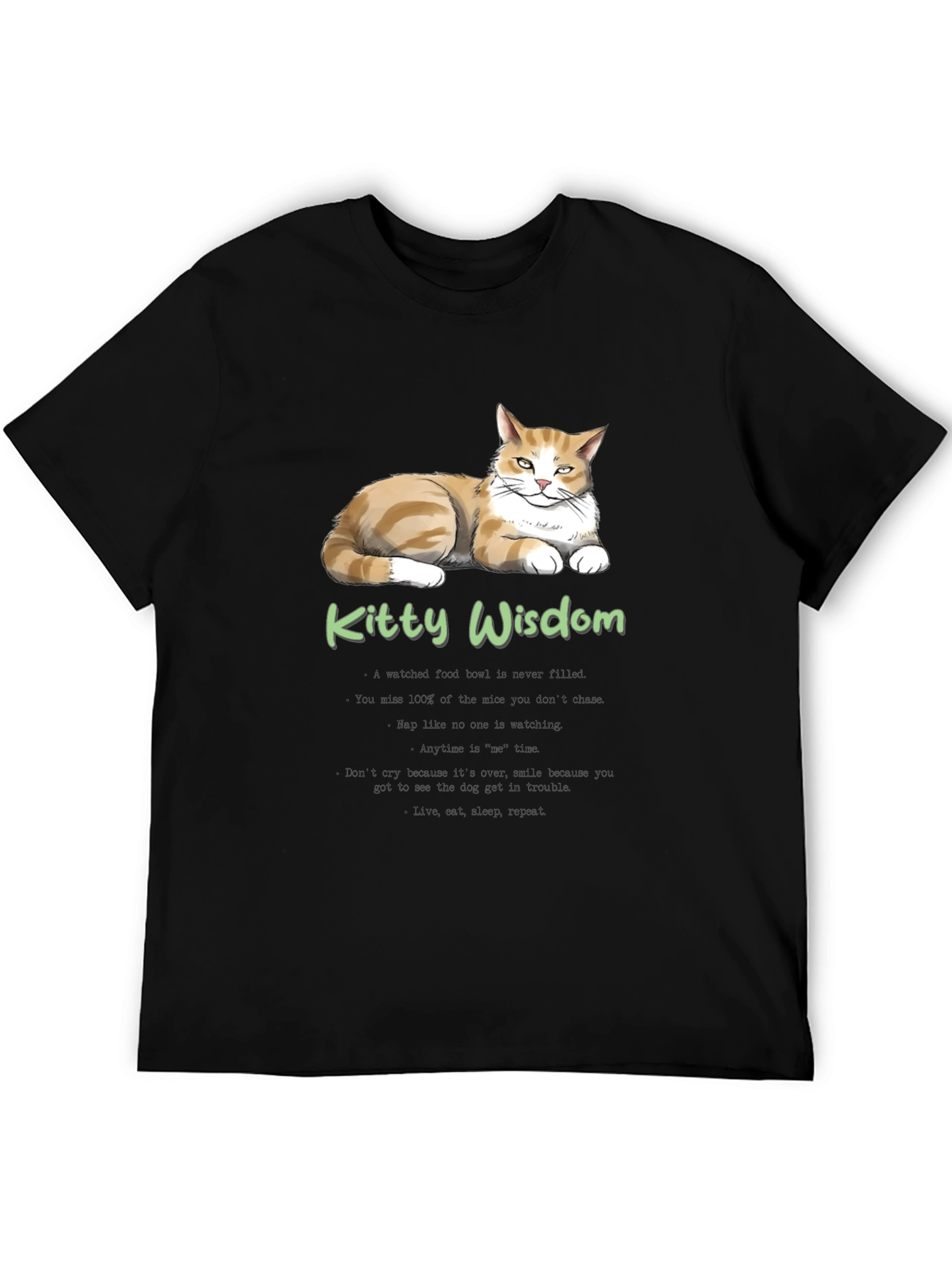Kitty Wisdom T-Shirt - Cat Lover Tee