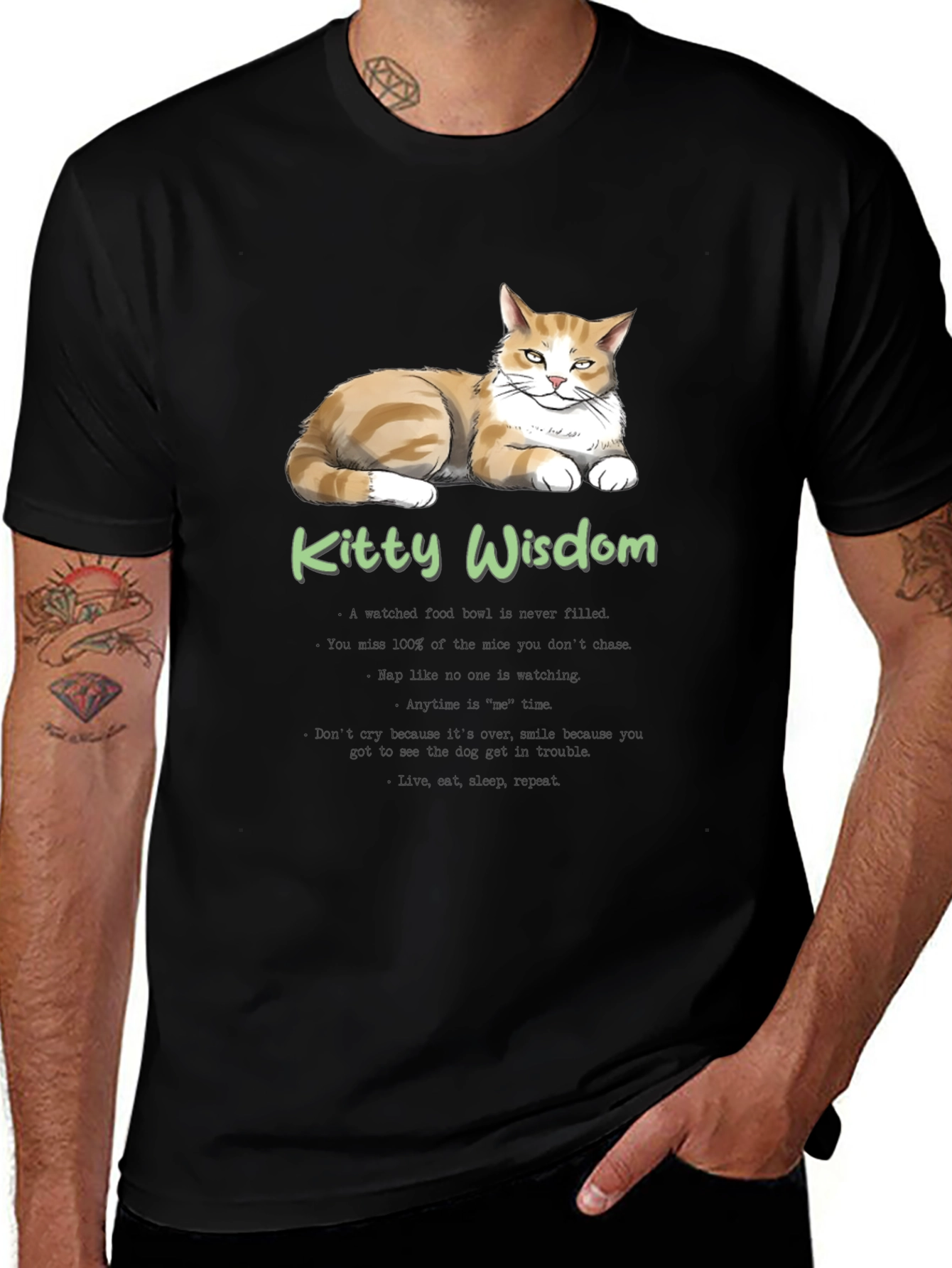 Kitty Wisdom T-Shirt - Cat Lover Tee