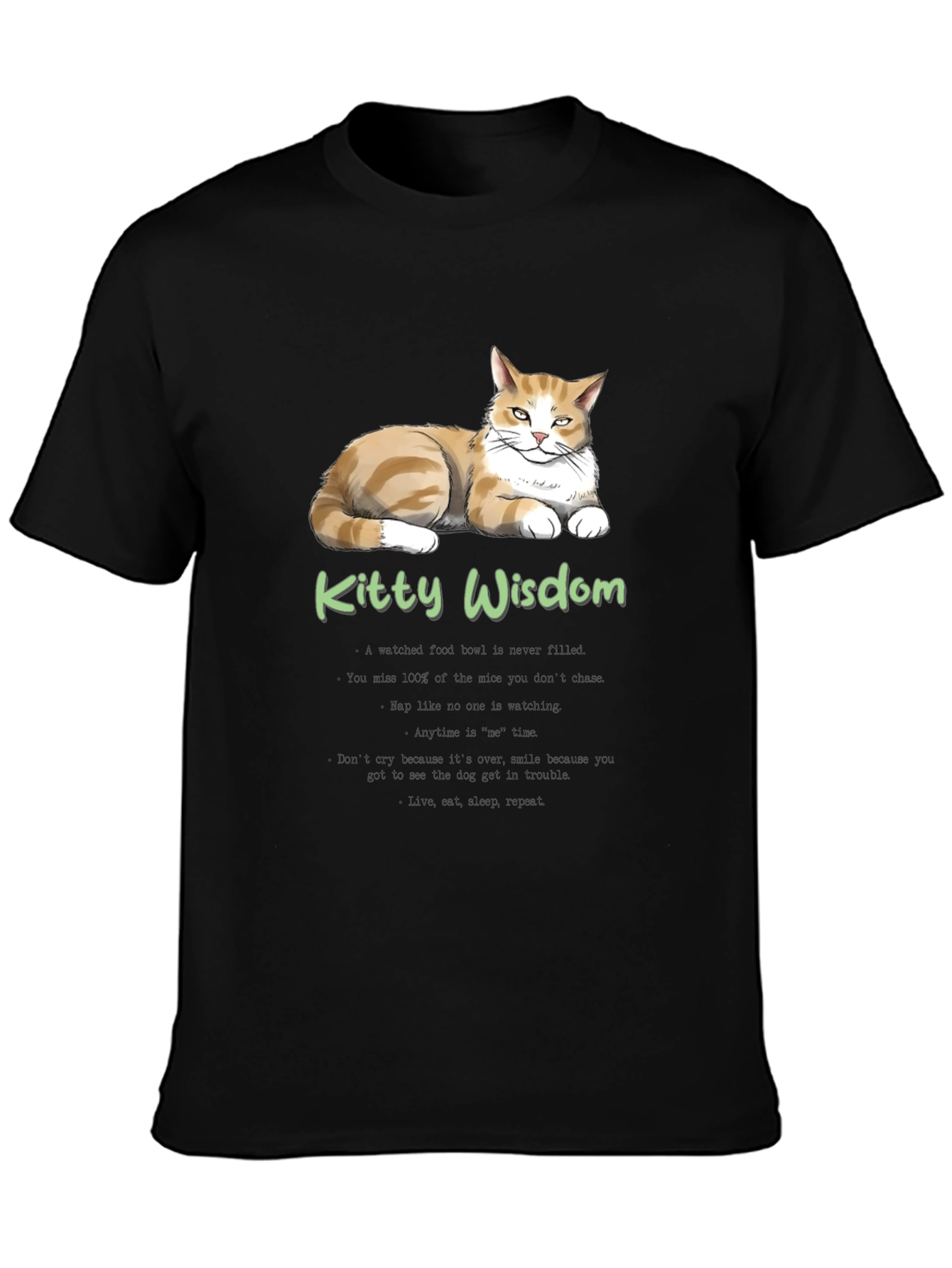 Kitty Wisdom T-Shirt - Cat Lover Tee