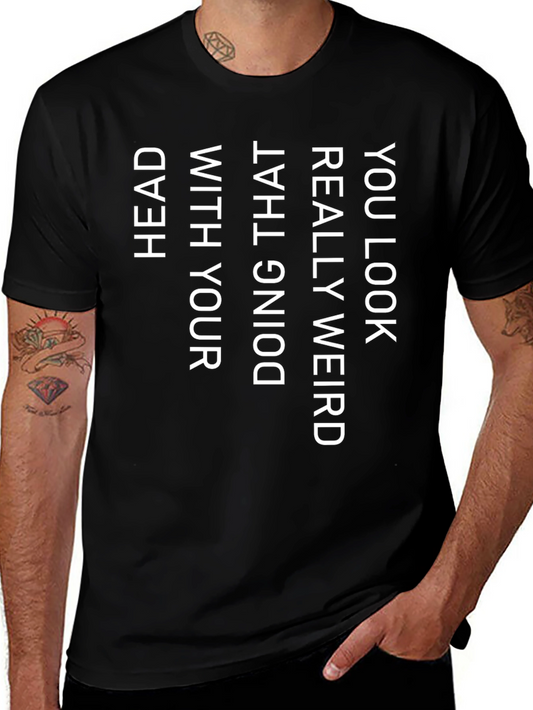 Weird Head T-Shirt - Black Novelty Tee