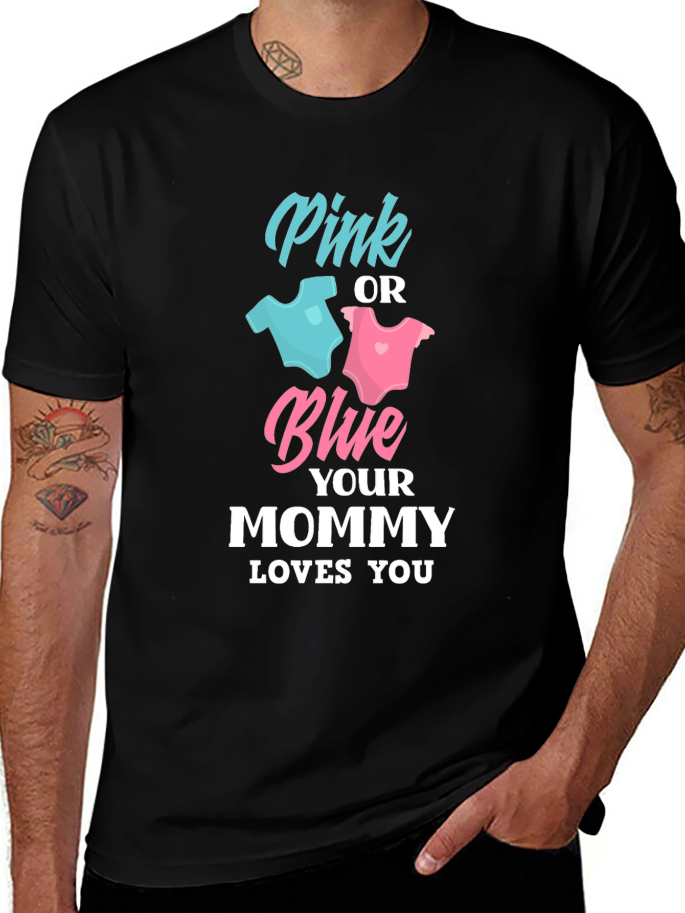 Gender Reveal Mommy Loves You T-Shirt