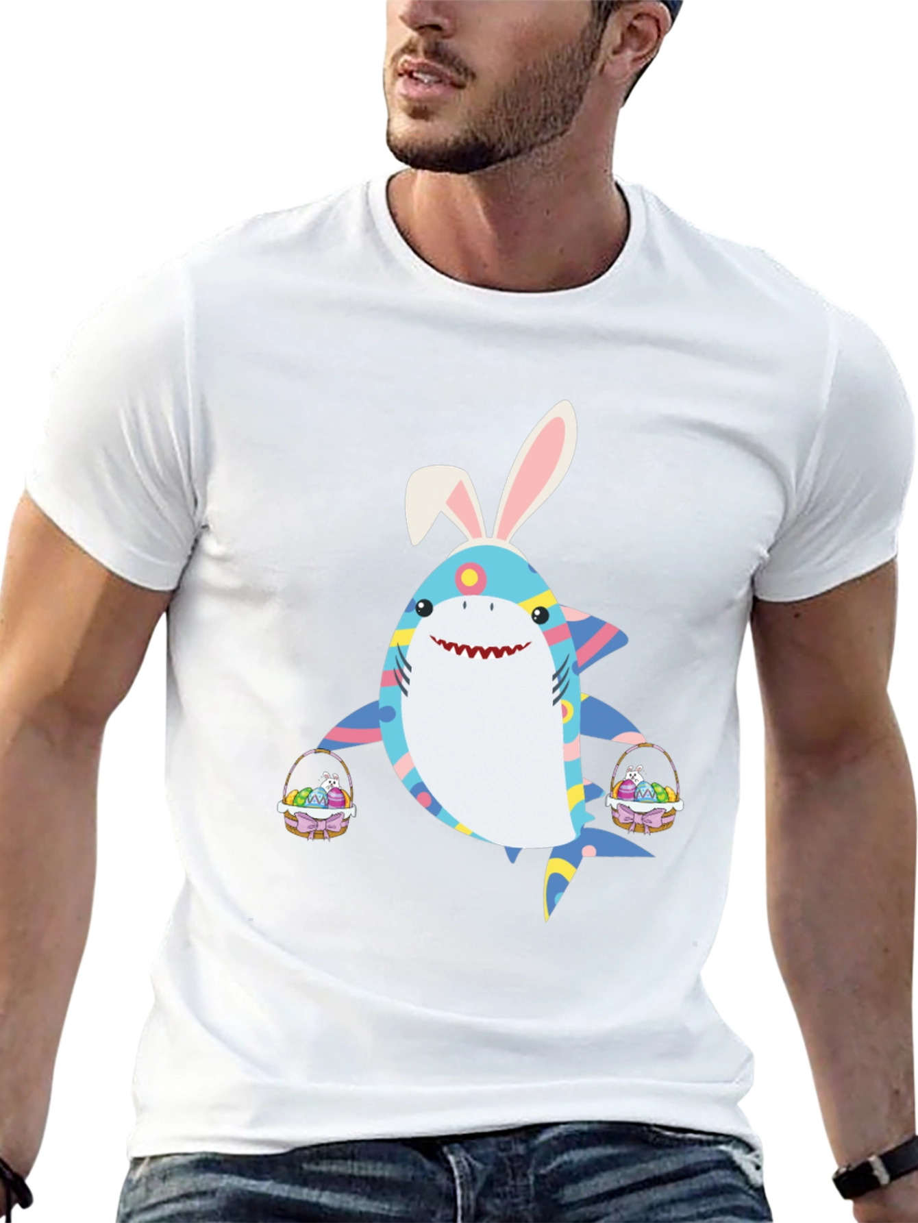 Easter Shark T-Shirt - Fun Holiday Tee