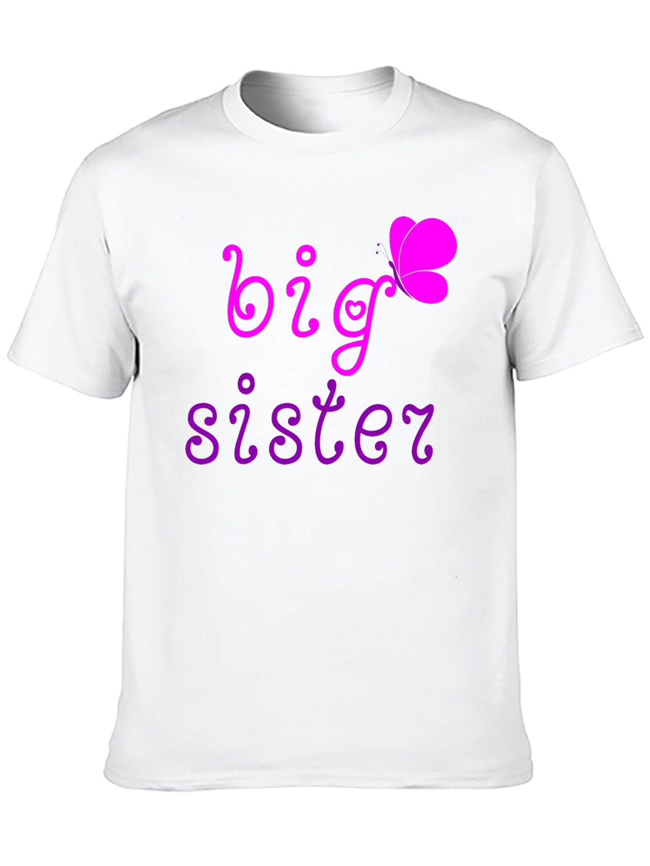 Big Sister T-Shirt Butterfly Design